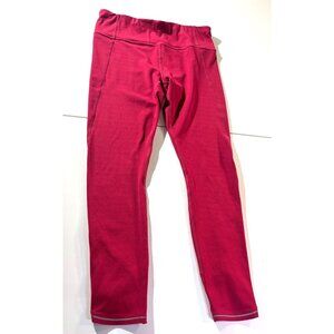 Athleta Red Full-Length Performance Leggings With Reflective Details Size S